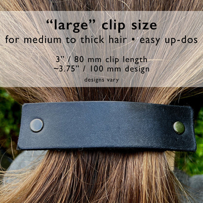 Boho Flowers Barrette Black & Red / other colors-2