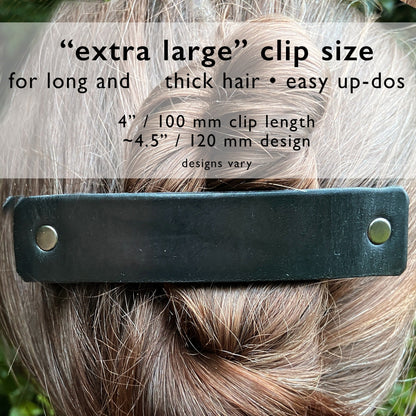 Boho Flowers Barrette Black & Red / other colors-3