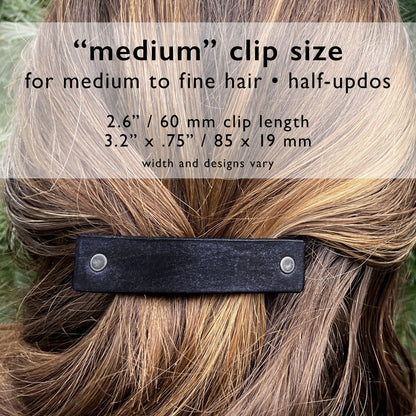 Boho Flowers Barrette Black & Red / other colors-4